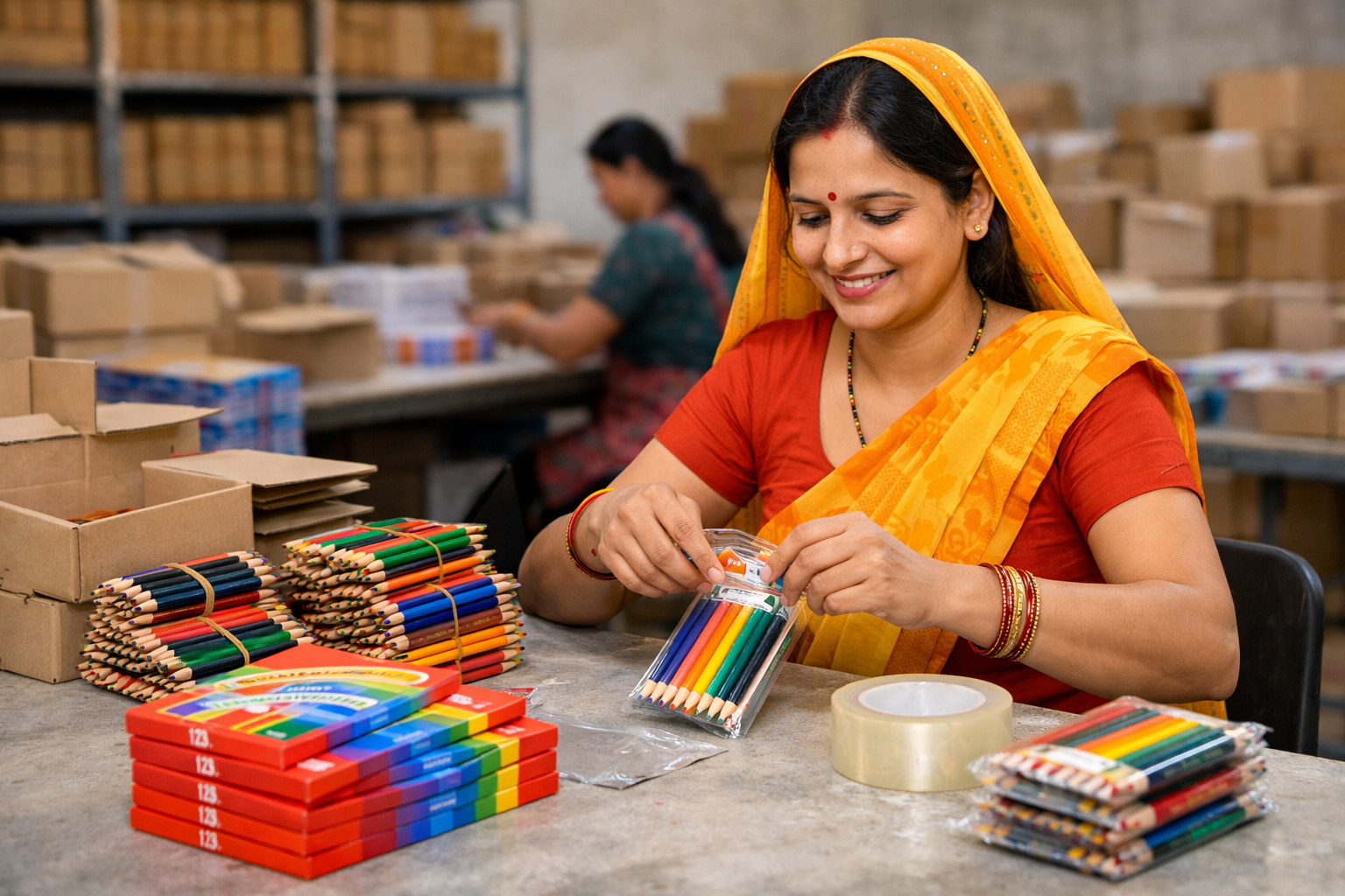 Eraser packing work from home job